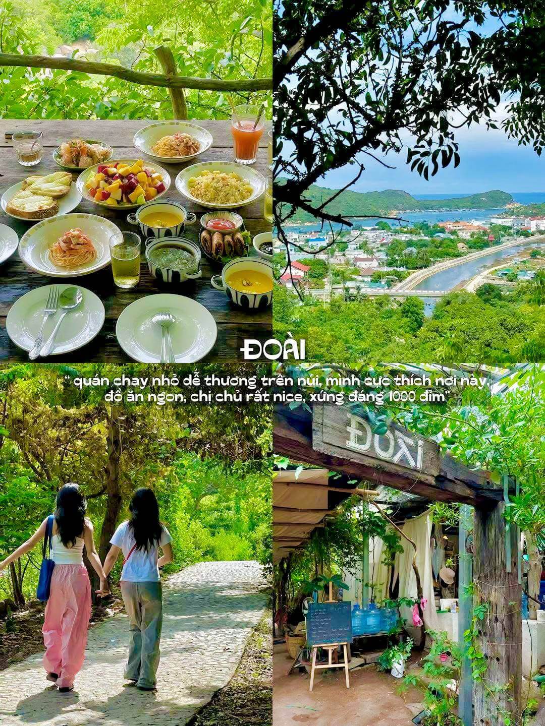 Trên Đoài bạn sẽ phóng tầm mắt ngắm toàn cảnh vịnh Vĩnh Hy