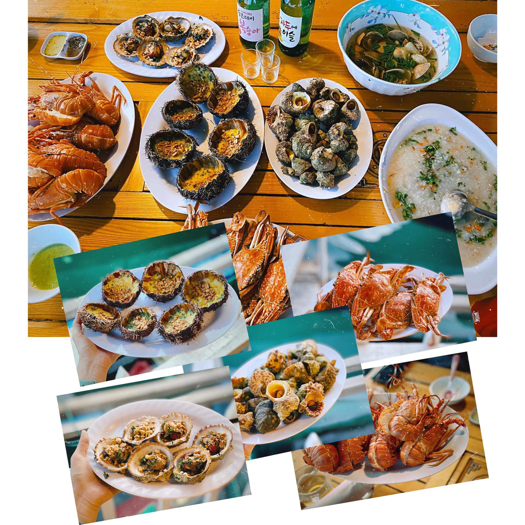 Thưởng thức hải sản tươi nguyên là điều mà bạn không thể bỏ lỡ khi đến Vĩnh Hy