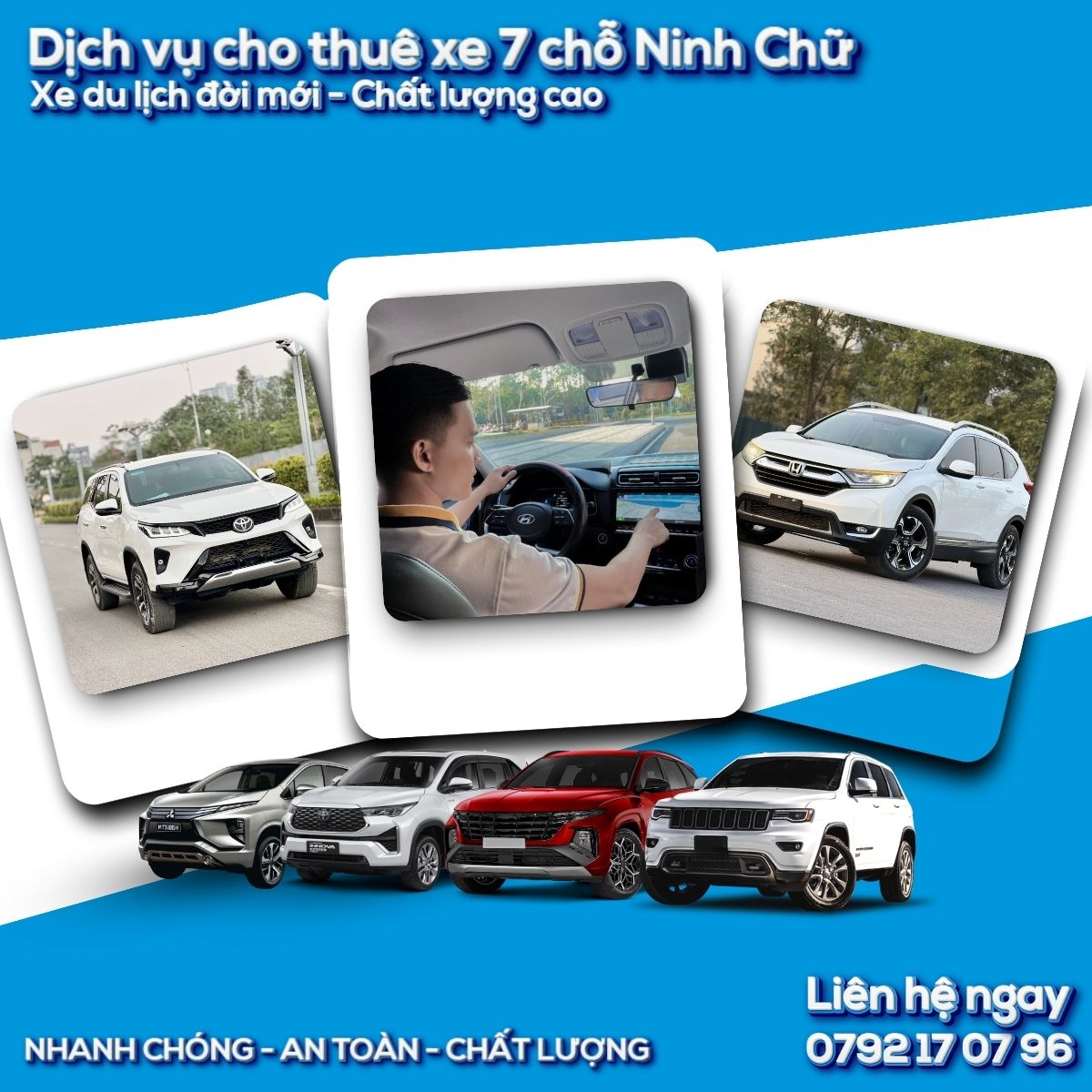 Thuê xe 7 chỗ Ninh Chữ đi tour trọn gói, dự hội nghị, hội thảo ... mang lại sự tiện nghi, thoải mái ...