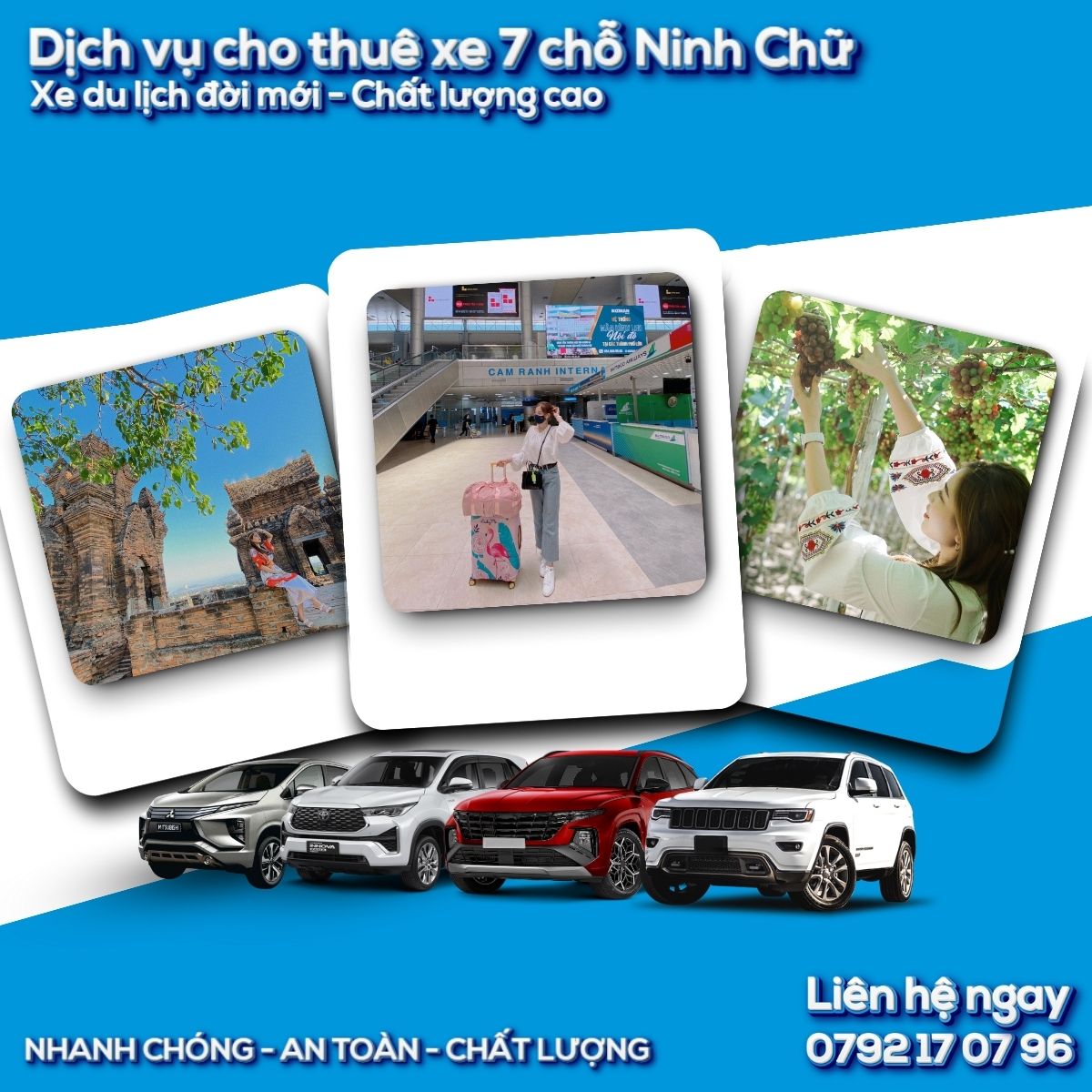 Dịch vụ thuê xe 7 chỗ Ninh Chữ đưa đón sân bay Cam Ranh mang lại nhiều tiện ích