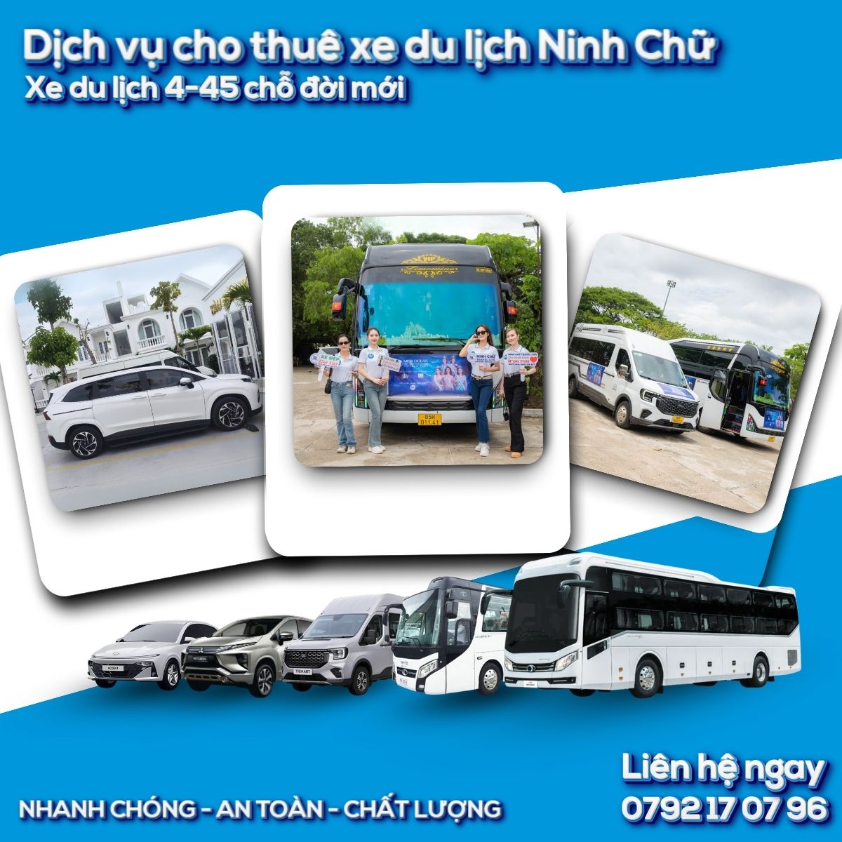 Các dòng xe trong dịch vụ xe du lịch Ninh Chữ đều là các dòng xe đời mới